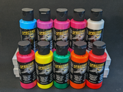 SpectraTex Neon Fluorescent UV Black Light Glow Airbrush Paint Set
